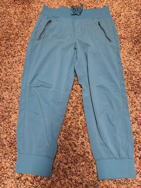 Athleta Teal Blue Trekkie North Cropped Joggers